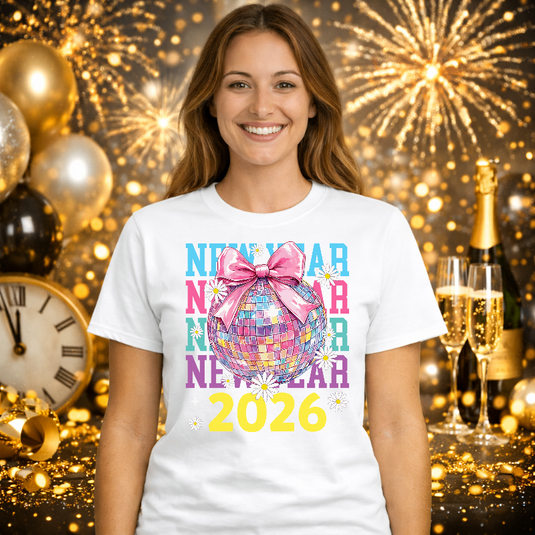 "Happy New Year 2026" – New Years Premade DTF Transfer