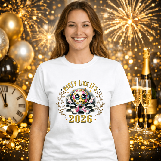 Party Like It's 2026 – New Years Premade DTF Transfer