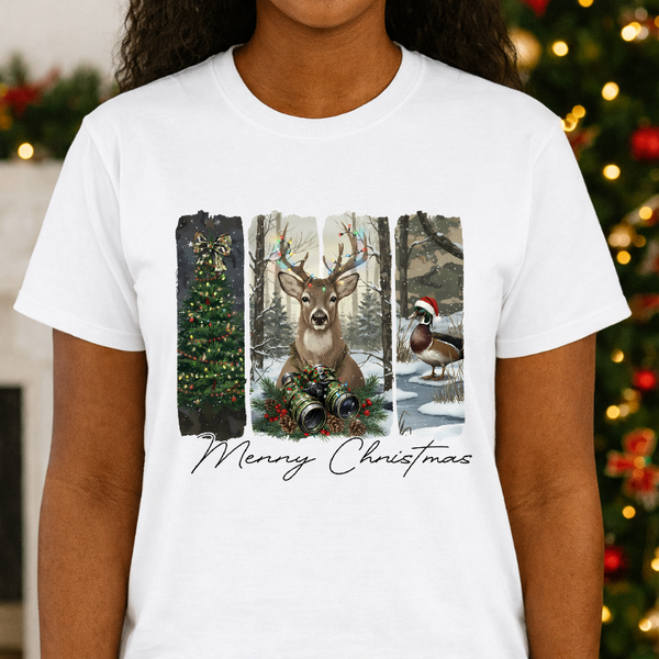 MERRY CHRISTMAS Deer Duck Tree – Christmas Premade DTF Transfer