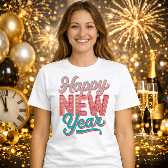 HAPPY NEW YEAR 2026 – New Years Premade DTF Transfer