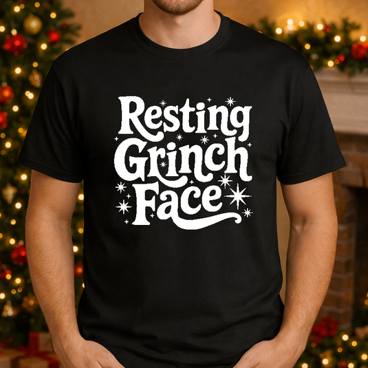 RESTING GRINCH FACE – Christmas Premade DTF Transfer