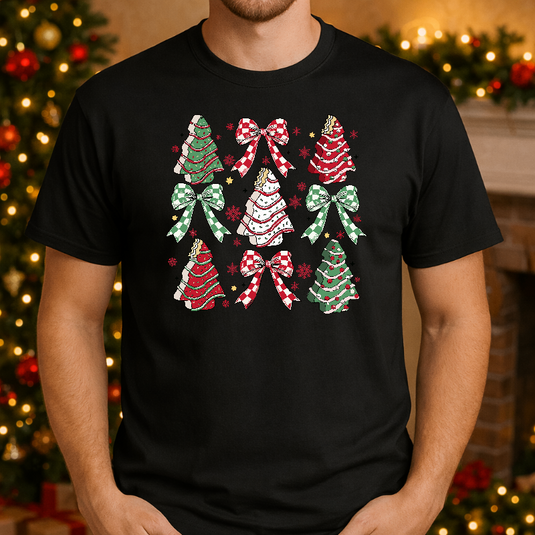 Tis The Season Red Christmas Truck with Trees – Christmas Premade DTF Transfer
