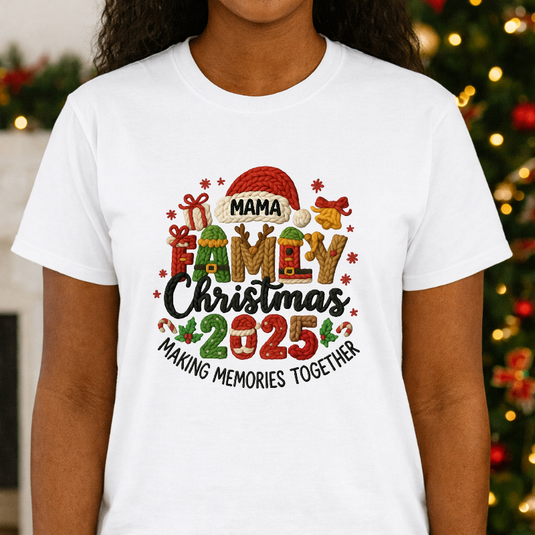 FAMILY CHRISTMAS 2025 MAMA – Christmas Premade DTF Transfer
