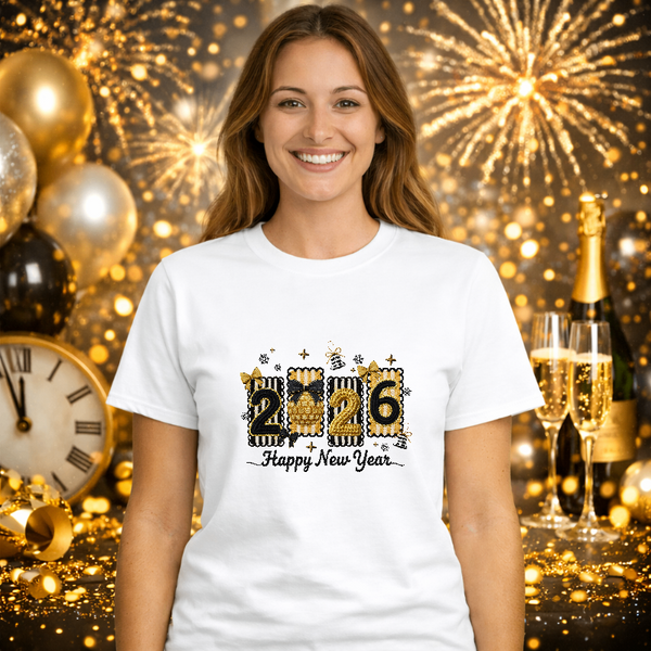 HAPPY NEW YEAR 2026 – New Years Premade DTF Transfer