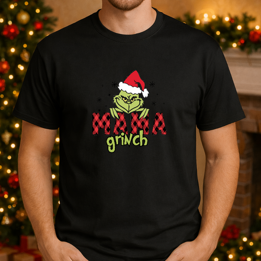 Mama Grinch Santa Hat – Christmas Premade DTF Transfer