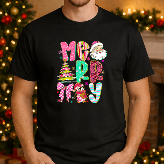 MERRY Christmas Tree with Presents – Christmas Premade DTF Transfer