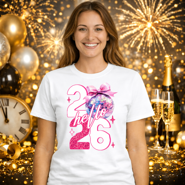 HELLO 2026 HAPPY NEW YEAR – New Years Premade DTF Transfer