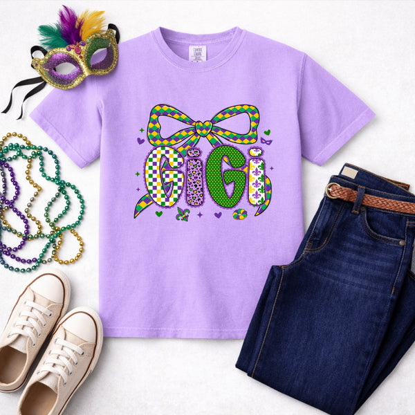 LET THE GOOD TIMES ROLL – Mardi Gras Premade DTF Transfer