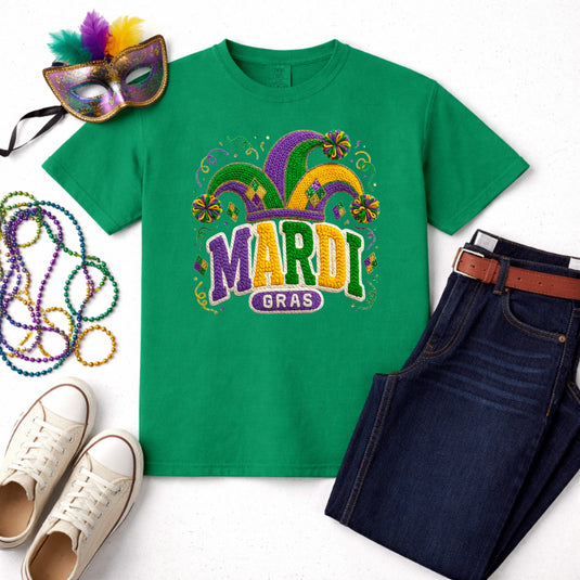 It's Mardi Gras Y'all Jester Hat – Mardi Gras Premade DTF Transfer
