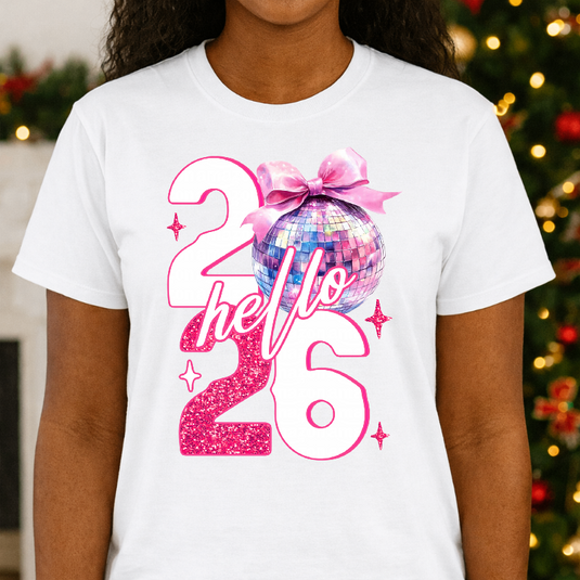 HELLO 2026 HAPPY NEW YEAR – New Years Premade DTF Transfer