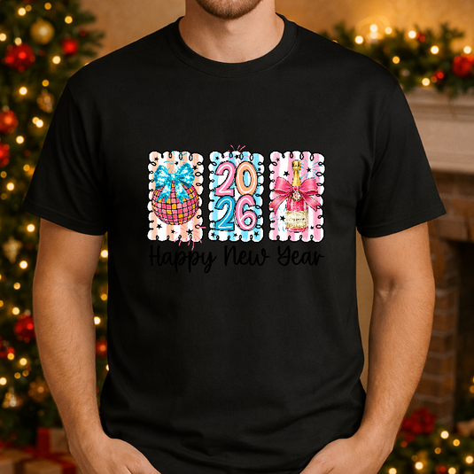 HAPPY NEW YEAR – New Years Premade DTF Transfer