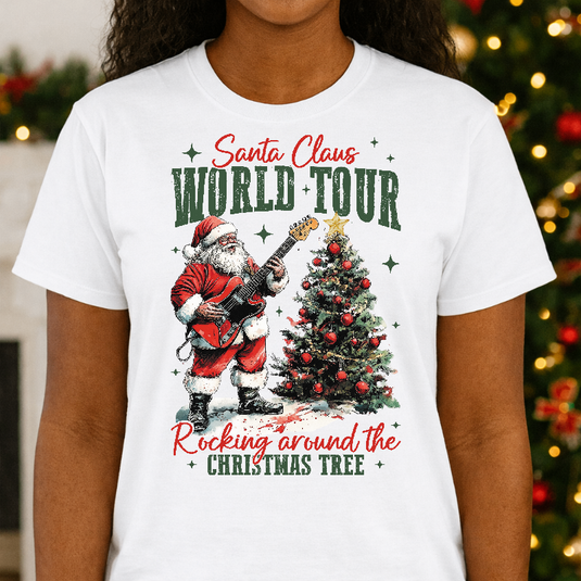 Santa Clause World Tour – Christmas Premade DTF Transfer