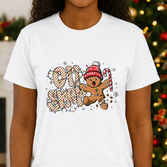 Oh Snap! Gingerbread Man – Christmas Premade DTF Transfer