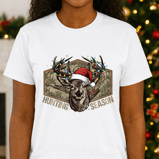 Hex Camo Buck Deer Head – Christmas Premade DTF Transfer