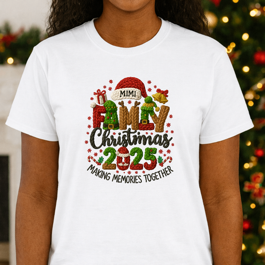 FAMILY CHRISTMAS 2025 MIMI – Christmas Premade DTF Transfer
