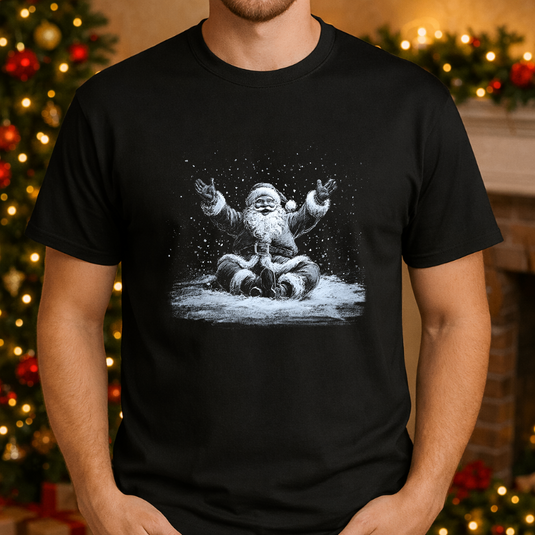 Classic Santa Face with Holly – Christmas Premade DTF Transfer