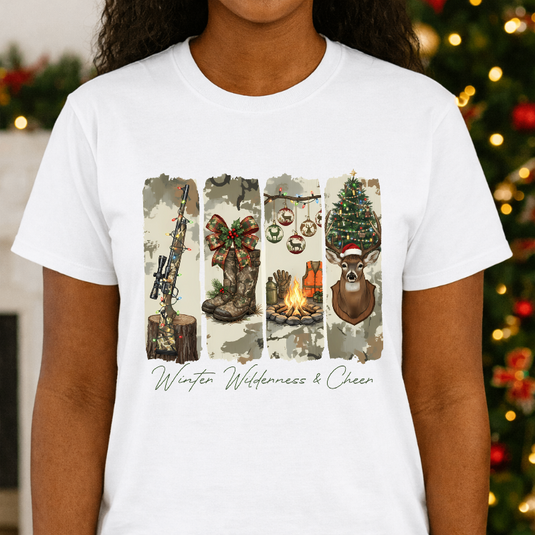 MERRY CHRISTMAS Deer Buffalo Plaid – Christmas Premade DTF Transfer