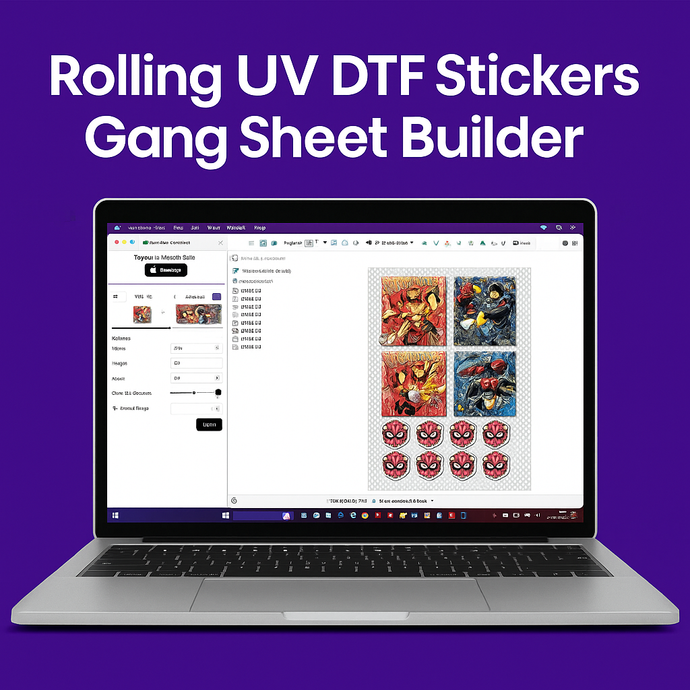 Rolling UV DTF Stickers  Gang Sheet Builder