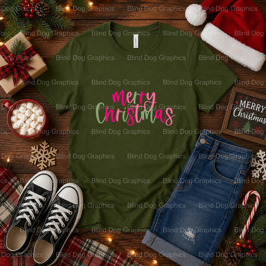 A Merry Christmas – Christmas Premade DTF Transfer (view 1 of 2) – by Blind Dog Graphics – Premade Transfers – Christmas,...