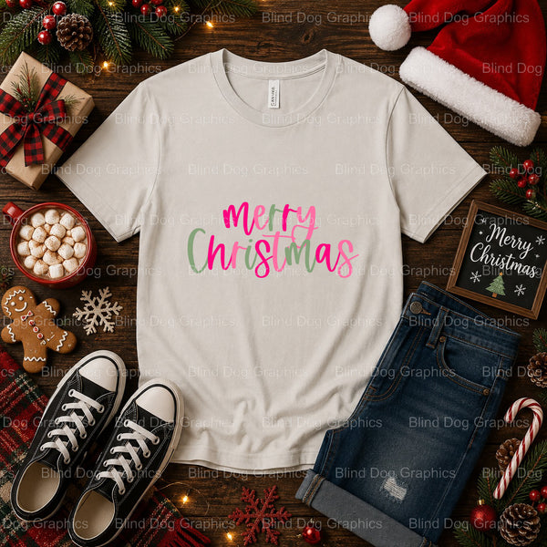 A Merry Christmas – Christmas Premade DTF Transfer (view 2 of 2) – by Blind Dog Graphics – Premade Transfers – Christmas,...