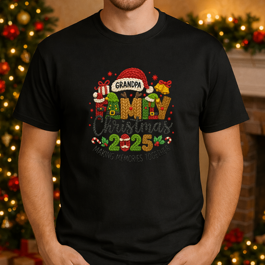 FAMILY CHRISTMAS 2025 GRANDPA – Christmas Premade DTF Transfer