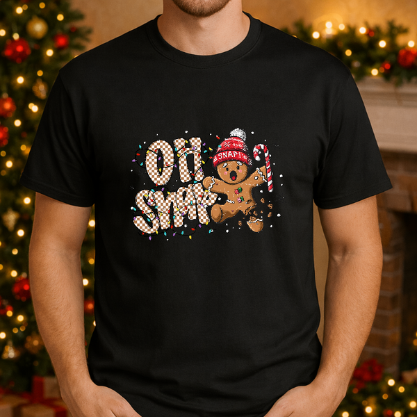 Oh Snap! Gingerbread Man – Christmas Premade DTF Transfer