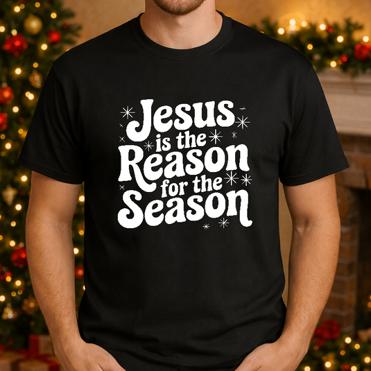 "Jesus Is the Reason" – Christmas Premade DTF Transfer