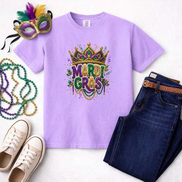 LET THE GOOD TIMES ROLL – Mardi Gras Premade DTF Transfer