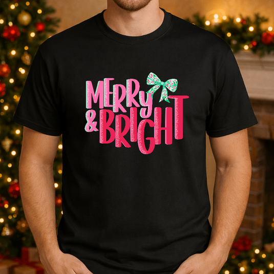 Merry & Bright – Christmas Premade DTF Transfer