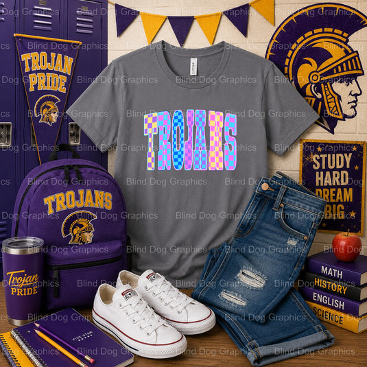 ALEXANDRIA SENIOR HIGH TROJANS EST. 1896 – Alexandria Senior High School Premade DTF Transfer (view 2 of 2) – by Blind Dog...