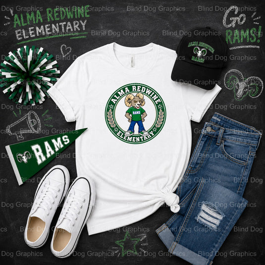 Alma Redwine Elementary – Alma Redwine Elementary Premade DTF Transfer (view 1 of 2) – by Blind Dog Graphics – Premade Tra...