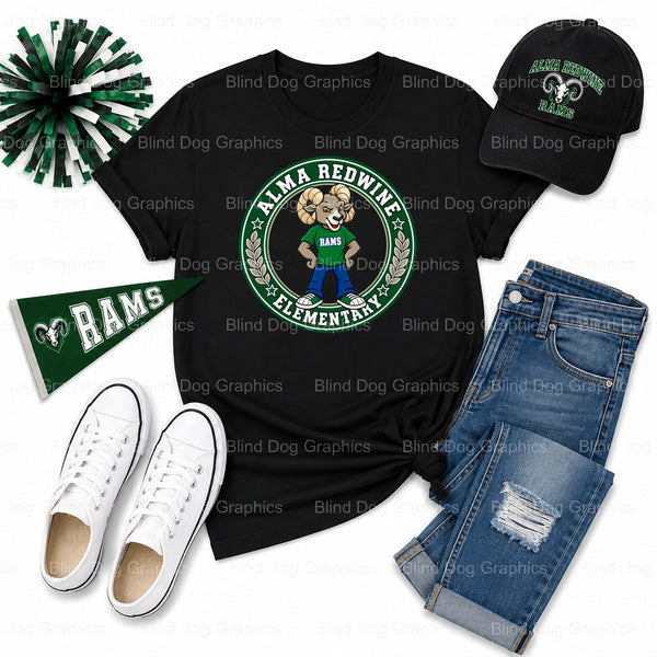 Alma Redwine Elementary – Alma Redwine Elementary Premade DTF Transfer (view 2 of 2) – by Blind Dog Graphics – Premade Tra...