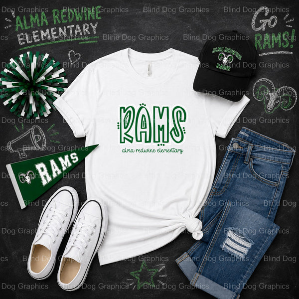 ALMA REDWINE ELEMENTARY LIONS Mascot – Alma Redwine Elementary Premade DTF Transfer (view 2 of 2) – by Blind Dog Graphics...