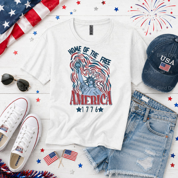 AMERICA EST. 1776 – Fourth Of July DTF Transfer (view 1 of 2) – by Blind Dog Graphics – Premade Transfers – Fourth Of July...