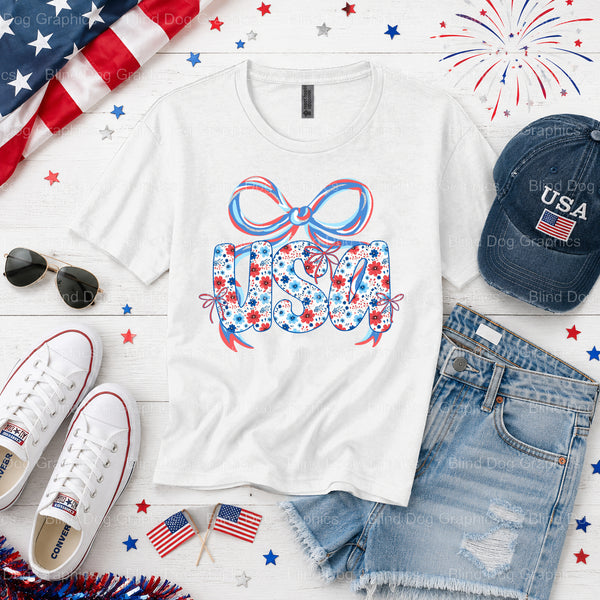 AMERICA – Fourth Of July DTF Transfer (view 1 of 2) – by Blind Dog Graphics – Premade Transfers – Fourth Of July, Patriotic