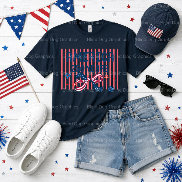 AMERICA – Fourth Of July DTF Transfer (view 2 of 2) – by Blind Dog Graphics – Premade Transfers – Fourth Of July, Patriotic