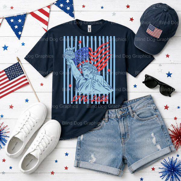 AMERICA THE BEAUTIFUL – Fourth Of July DTF Transfer (view 2 of 2) – by Blind Dog Graphics – Premade Transfers – Fourth Of...