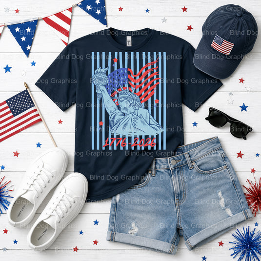 AMERICA THE BEAUTIFUL – Fourth Of July DTF Transfer (view 2 of 2) – by Blind Dog Graphics – Premade Transfers – Fourth Of...