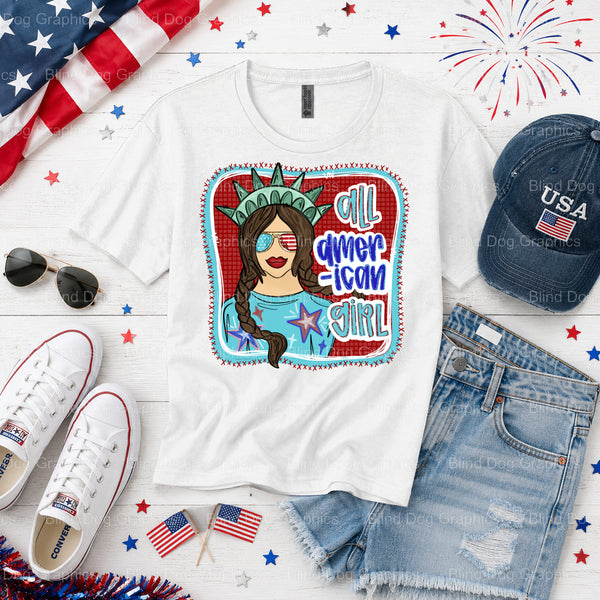 American Flag and Eagle – Fourth Of July DTF Transfer (view 1 of 2) – by Blind Dog Graphics – Premade Transfers – Fourth O...