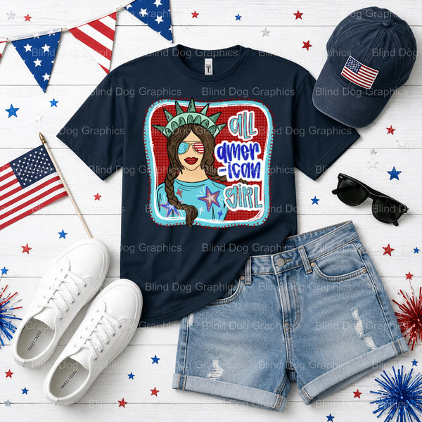 American Flag and Eagle – Fourth Of July DTF Transfer (view 2 of 2) – by Blind Dog Graphics – Premade Transfers – Fourth O...