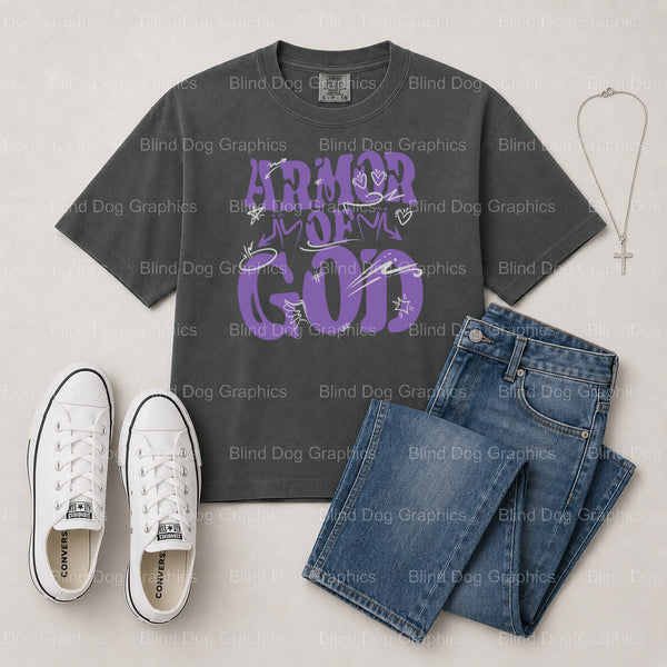 ARMOR OF GOD EPHESIANS 6:10-18 – Christian Premade DTF Transfer (view 2 of 2) – by Blind Dog Graphics – Premade Transfers...