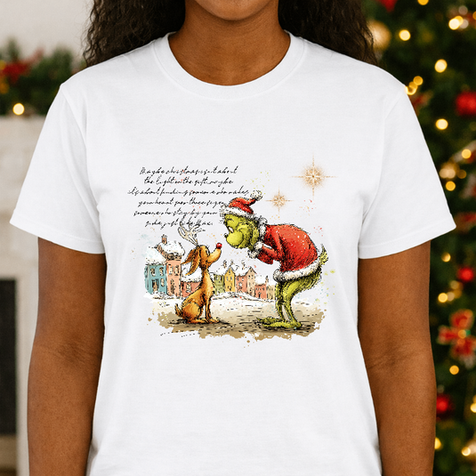 MERRY GRINCHMAS – Grinch & Max Retro Christmas Premade DTF Transfer