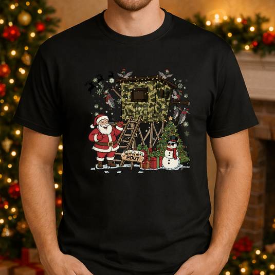 BETTER NOT POUT – Hunting Santa Snowman Ducks Christmas Premade DTF Transfer