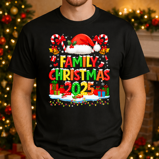 Funny Family Matching Christmas 2025 Pajamas PJs Outfit Gift T-Shirt – Christmas Premade DTF Transfer
