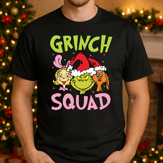 GRINCH SQUAD – Christmas Premade DTF Transfer