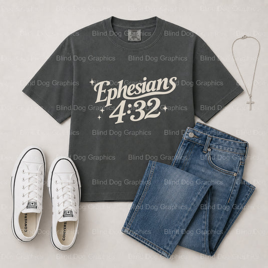 BE KIND TO ONE ANOTHER JUST AS CHRIST HAS FORGIVEN YOU – Christian Premade DTF Transfer (view 1 of 2) – by Blind Dog Graph...