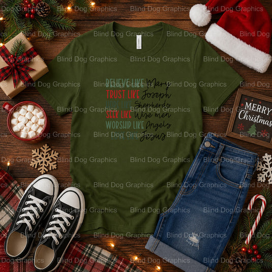 believe like Mary – Christmas Premade DTF Transfer (view 2 of 2) – by Blind Dog Graphics – Premade Transfers – Christmas,...