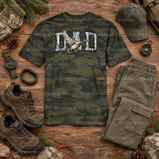 Best. Duck. Dad. Ever. - Hunting DTF Transfer (view 1 of 2) – by Blind Dog Graphics – Premade Transfers – Hunting, Outdoors