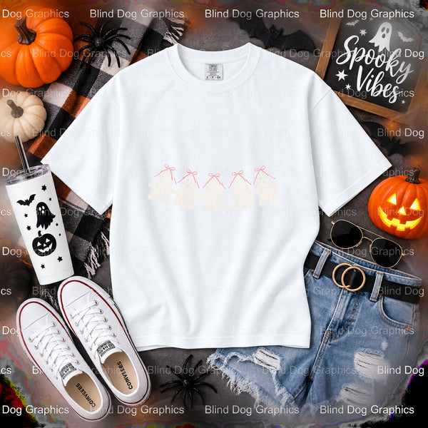 BOO GHOST – Halloween Premade DTF Transfer (view 1 of 2) – by Blind Dog Graphics – Premade Transfers – Halloween, DTF Tran...