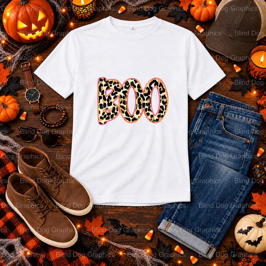 BOO! – Halloween Premade DTF Transfer (view 2 of 2) – by Blind Dog Graphics – Premade Transfers – Halloween, DTF Transfers